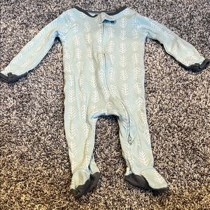 Cloud Island Blue and Gray Kids One Piece Footie